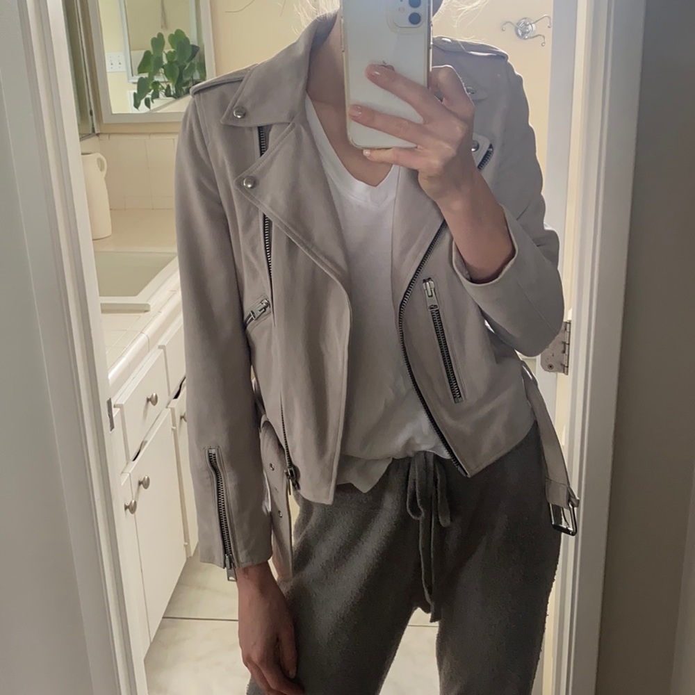 All Saints Suede Biker Jacket